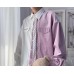 Kemeja Oversize Patchwork Monochrome Korean Style Kemeja Oversize Patchwork Monochrome Korean Style